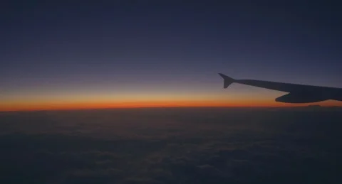 Window View from a Airplane Flight Stock Footage 95428687