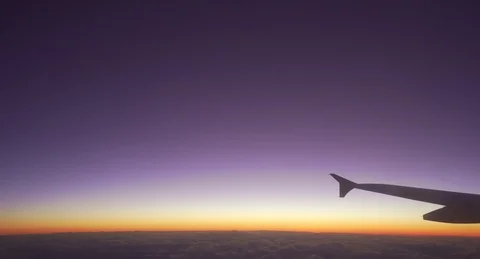 Window View from a Airplane Flight Stock Footage 95428858