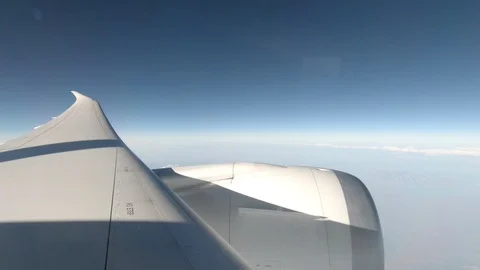 Window View from Airplane Stockbeeldmateriaal 89778700