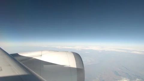 Window View from Airplane Stock Footage 89778787