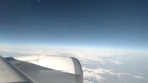 Window View from Airplane 库存影片 89778854