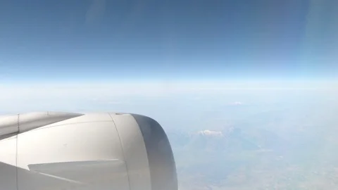 Window View from Airplane Stock Footage 89779092