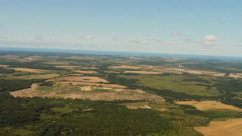 Window view from an airplane Stock Footage 158589058