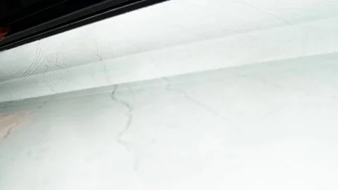 Window View from Bus Green Background. Fast moving. Traveling concept Video stock 76101690