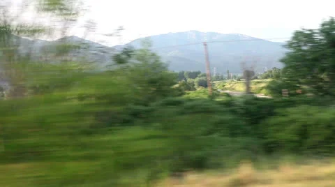 Window View from a Car, Bus, Train. Traveling HD videos 스톡 동영상 24267769
