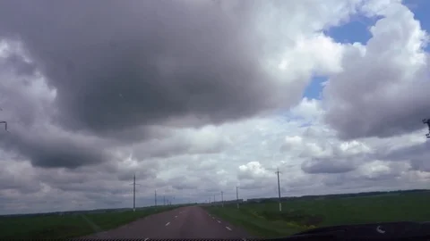 Window View from a Car, Bus, Train. Traveling HD videos Stock Footage 76208427