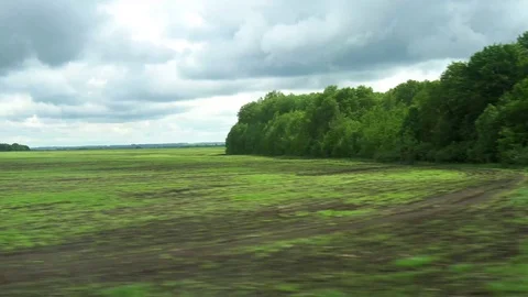 Window View from a Car, Bus, Train. Traveling HD videos Stock Footage 76208467