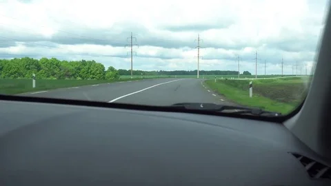 Window View from a Car, Bus, Train. Traveling HD videos Stock Footage 76208540