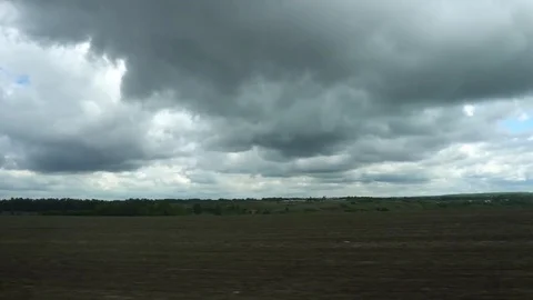 Window View from a Car, Bus, Train. Traveling HD videos Stock-Footage 76208550