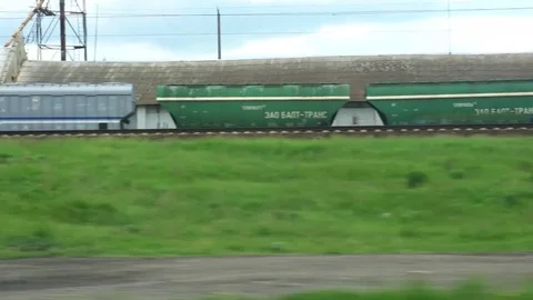 Window View from a Car, Bus, Train. Traveling HD videos Stock Footage 76208559