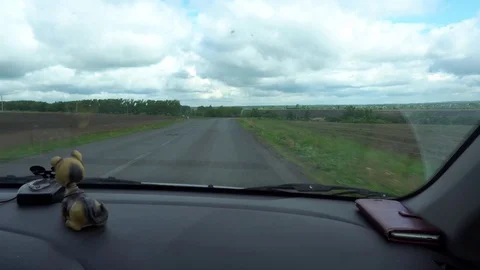 Window View from a Car, Bus, Train. Traveling HD videos Stock Footage 76208589