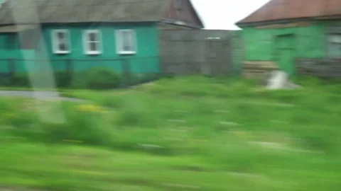 Window View from a Car, Bus, Train. Traveling HD videos Stock Footage 76208823