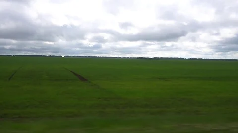 Window View from a Car, Bus, Train. Traveling HD videos Video stock 76209013