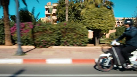 Window View From Car Marrakech Highway Stock Footage 100636771