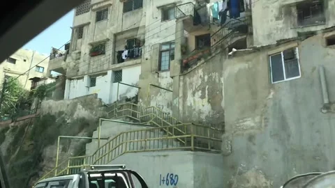 Window View Driving in Amman Jordan Stock Footage 283760377