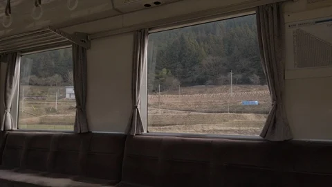 Window View on Geibi Line Train Stock Footage 126008924