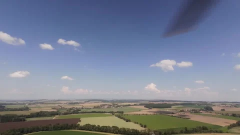 Window view from helicopter flying over landscape Stock Footage 283281125