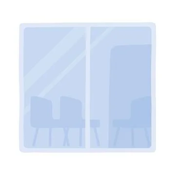 Window view interior Stock Illustration