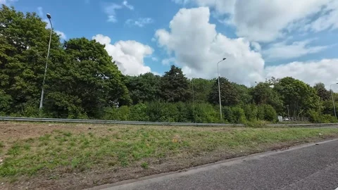 Window View of Motorways and Traffic During Car Travel From Luton to Canterbury Stock Footage 314465260