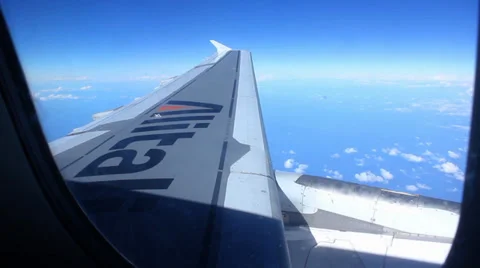 Window View Plane Stock Footage 36108999