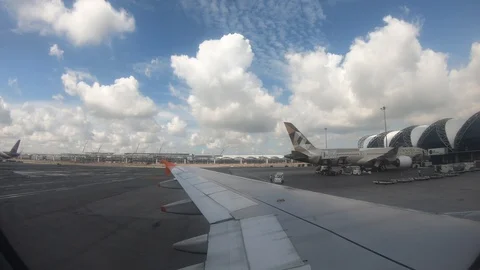 Window view from the plane taking off Stock-Footage 110796097