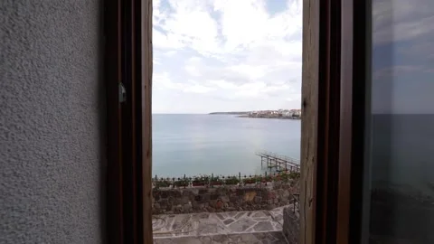 Window view from Sozopol, Bulgaria Stock Footage 143939054