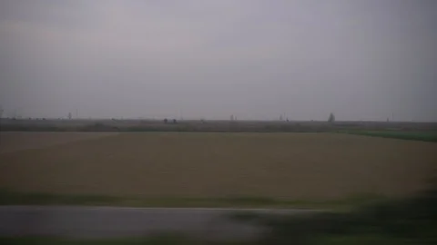 Window View from Train, Car or Bus, in 4K, No Color Correction 库存影片 89292004