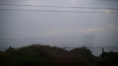 Window View from Train, Car or Bus, in 4K, No Color Correction Stockbeeldmateriaal 89566271