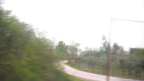 Window View from Train, Car or Bus, in 4K, No Color Correction 库存影片 89568966