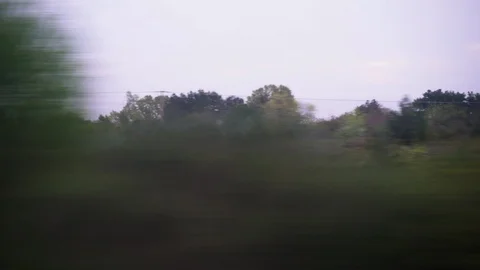 Window View from Train, Car or Bus, in 4K, No Color Correction 库存影片 89570755