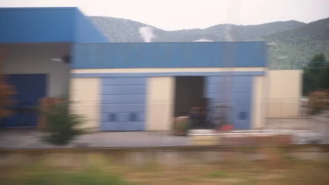 Window View from Train, Car or Bus, in 4K, No Color Correction Stockbeeldmateriaal 89573757