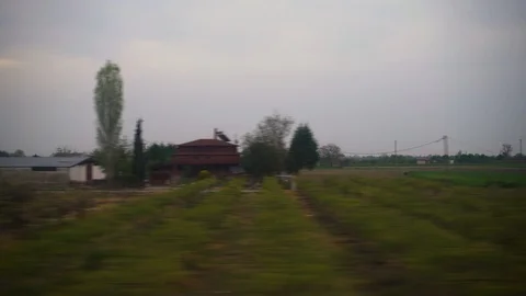 Window View from Train, Car or Bus Stock Footage 89594704