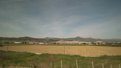 Window View from Train, Car or Bus, in 4K, No Color Correction 動画素材 89782162
