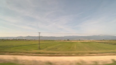 Window View from Train, Car or Bus, in 4K, No Color Correction Stockbeeldmateriaal 89782314