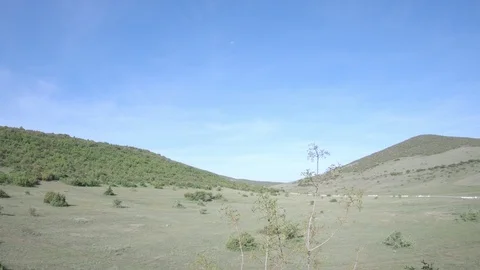 Window View from Train, Car or Bus, in 4K, No Color Correction 库存影片 89821353