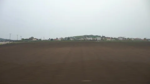 Window View from Train, Car or Bus, in 4K, No Color Correction Stockbeeldmateriaal 90065272