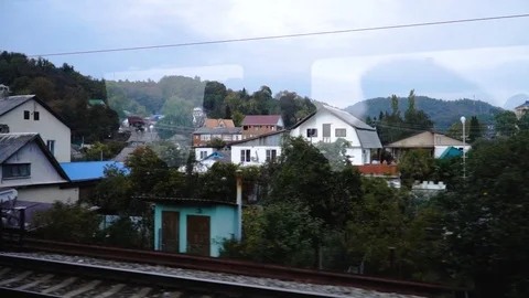 Window View from Train Видео 99581602