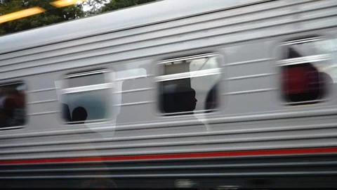 Window View from Train Stock Footage 99581784