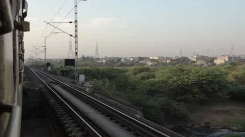 Window view of train Stock Footage 241303653