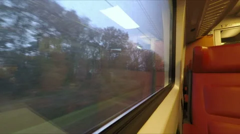 Window view from train in Holland Video stock 58763499