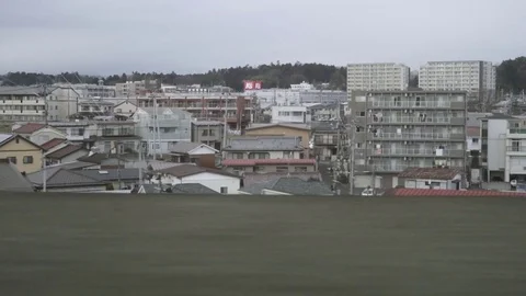 Window view of train in Japan A004. Stock Footage 84250436