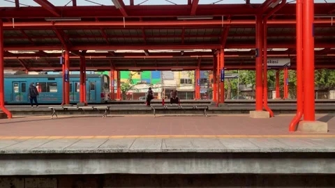 Window Views from Train in Java Island On the Morning Stock Footage 247479738