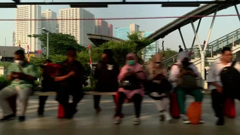 Window Views from Train in Java Island On the Morning Stock Footage 247479758