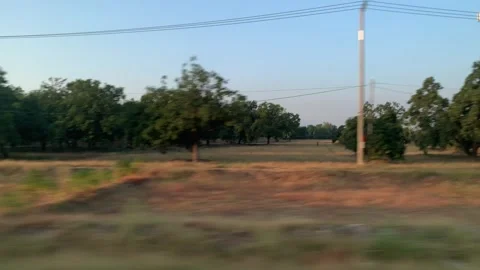 Window Views from Train in Java Island On the Morning Stock Footage 247479769