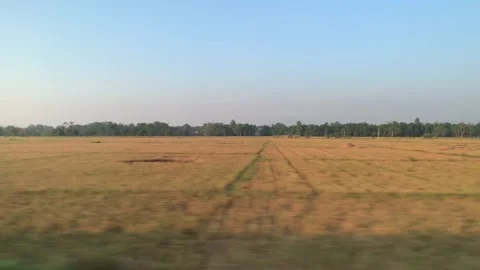 Window Views from Train in Java Island On the Morning Stock Footage 247479778