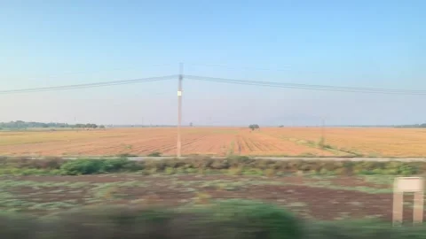 Window Views from Train in Java Island On the Morning Stock Footage 247479781