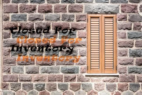 Window on the wall of basalt Stock Photos