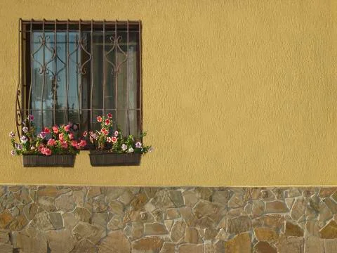 Window in the wall Foto stock