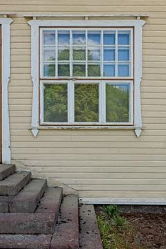 Window on wall. Stock Photos