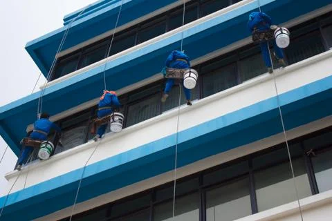 Window washer Stock Photos